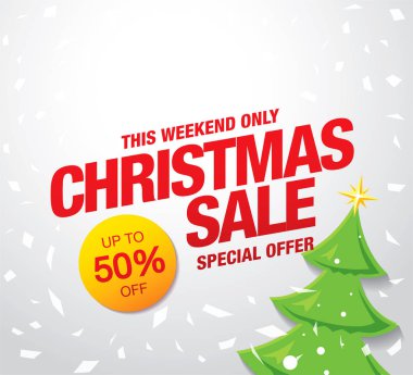 Noel indirimi afişi