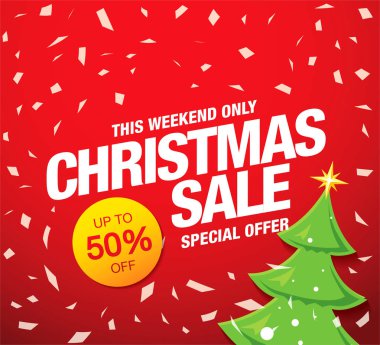 Noel indirimi afişi