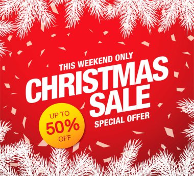 Noel indirimi afişi