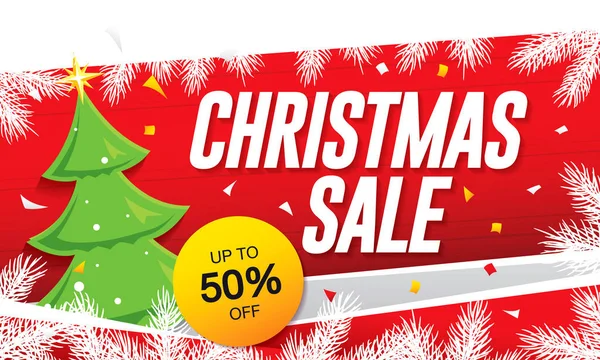 Karácsonyi eladás banner — Stock Vector