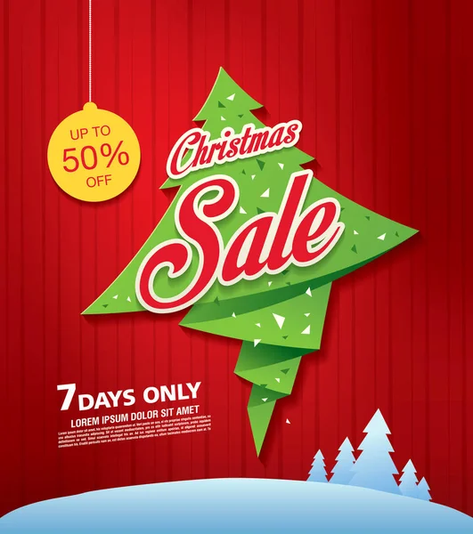 Christmas sale banner — Stock Vector