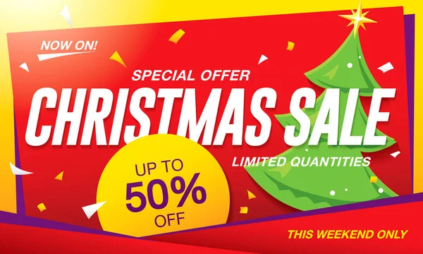 Karácsonyi eladás banner — Stock Vector