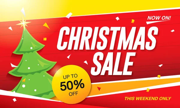 Christmas sale banner — Stock Vector