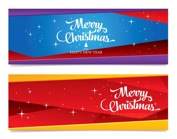 Merry Christmas banners — Stockvector
