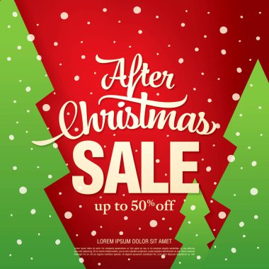 Noel indirimi afişi