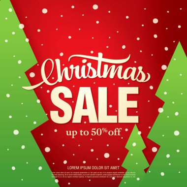 Noel indirimi afişi