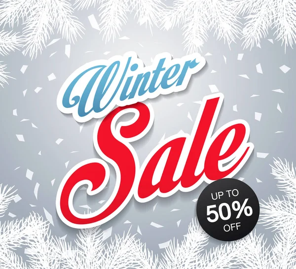 Banner venta de invierno — Vector de stock
