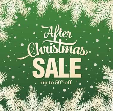 Noel indirimi afişi