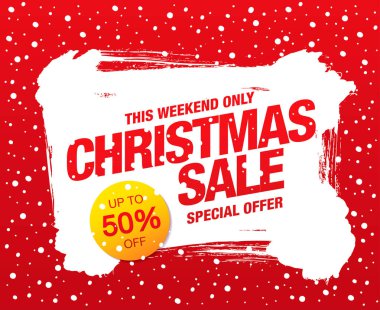 Noel indirimi afişi