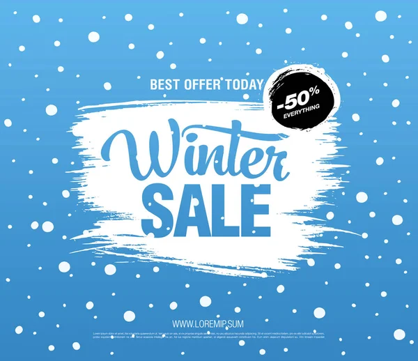 Banner venta de invierno — Vector de stock