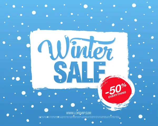 Banner venta de invierno — Vector de stock