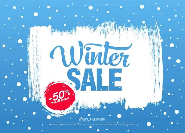 Banner venta de invierno — Vector de stock