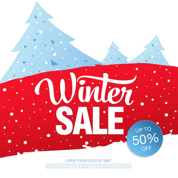 Bannière vente d'hiver — Image vectorielle