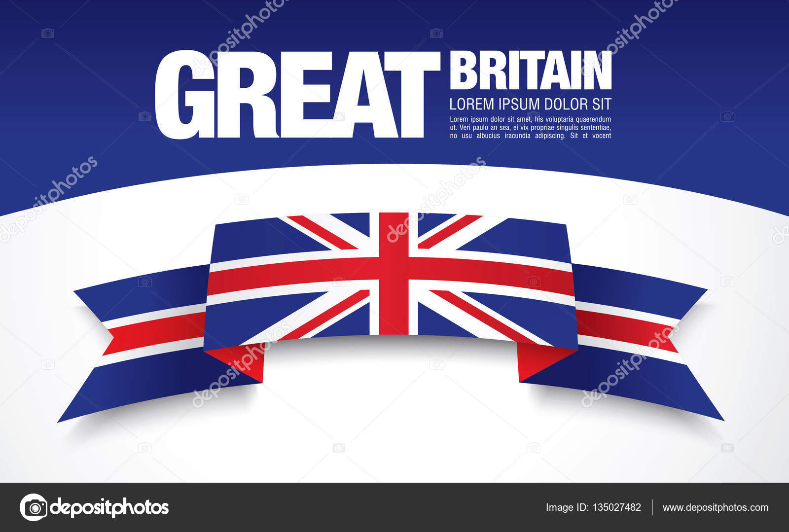 Bandera de Gran Bretaña plantilla de tarjeta Imagen ...