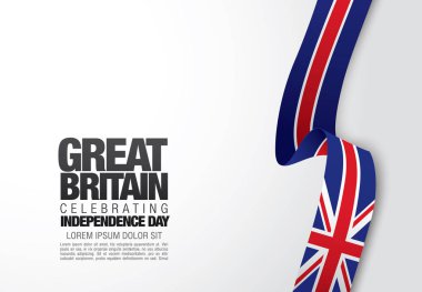 Büyük Britanya bayrağı şablon kartı