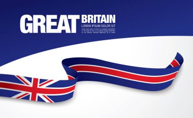 Büyük Britanya bayrağı şablon kartı