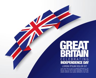 Büyük Britanya bayrağı şablon kartı