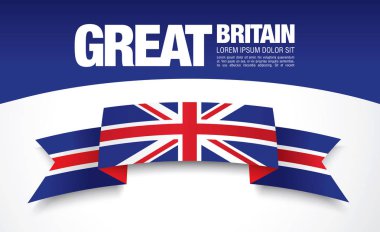 Büyük Britanya bayrağı şablon kartı