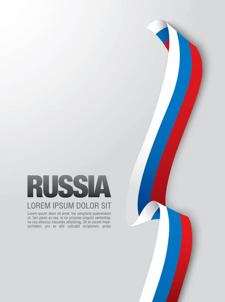 Bandeira do modelo de cartão Rússia — Vetor de Stock