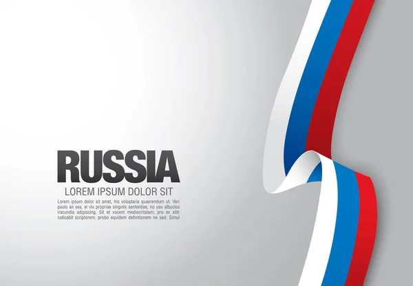 Bandera de Rusia plantilla de tarjeta — Vector de stock