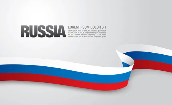 Bandera de Rusia plantilla de tarjeta — Vector de stock