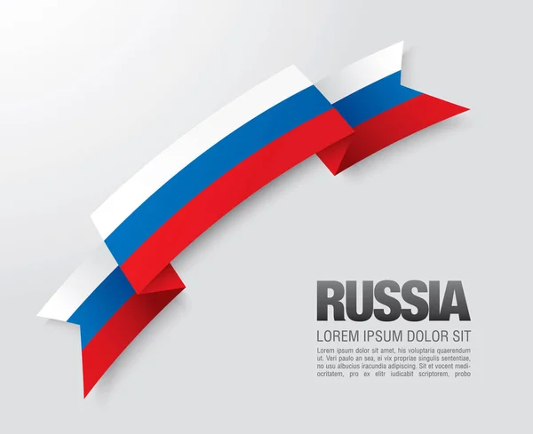 Bandera de Rusia plantilla de tarjeta — Vector de stock