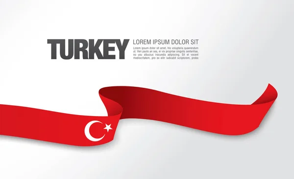 Flaga Turcja szablonu karty — Wektor stockowy