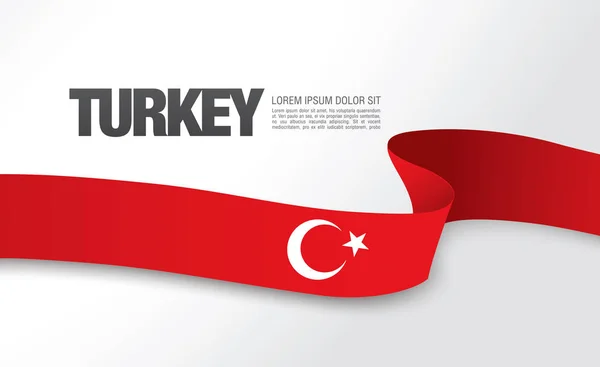 Vlajka Turecko karta šablony — Stockový vektor