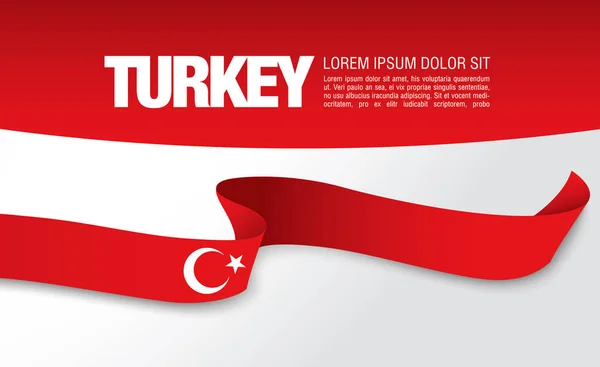 Türkiye'de kart şablonu bayrağı — Stok Vektör
