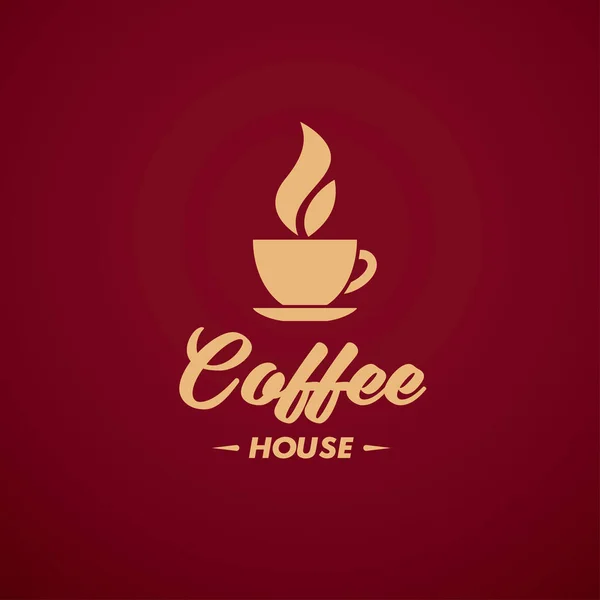 Desain banner rumah kopi - Stok Vektor
