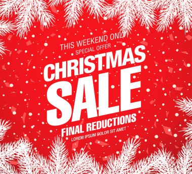 Noel indirimi afişi