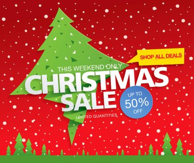 Noel indirimi afişi