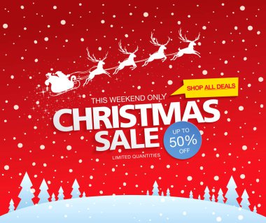 Noel indirimi afişi