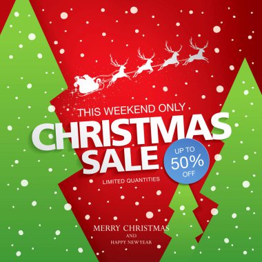 Noel indirimi afişi