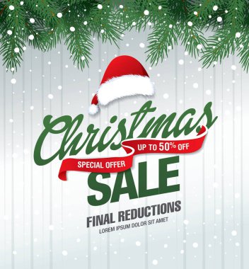 Noel indirimi afişi