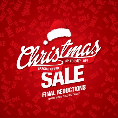 Noel indirimi afişi