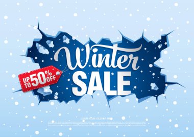 Kış indirimi afişi