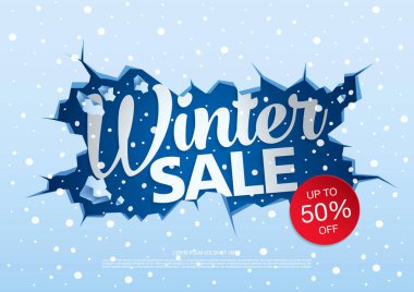 Kış indirimi afişi