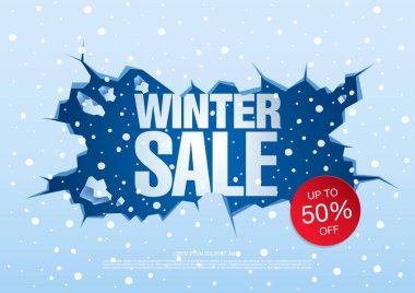 Kış indirimi afişi