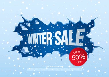 Kış indirimi afişi