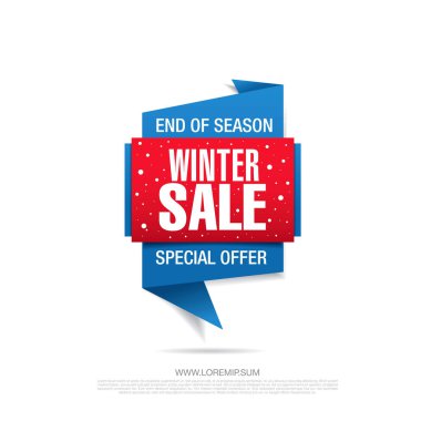 Kış indirimi afişi