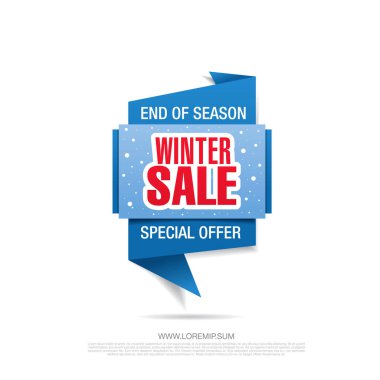 Kış indirimi afişi
