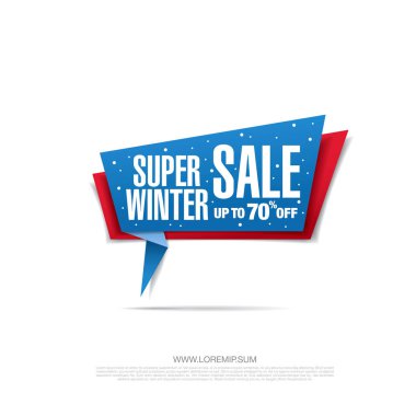 Kış indirimi afişi