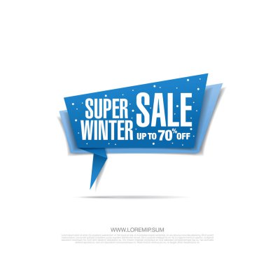 Kış indirimi afişi