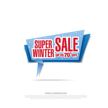 Kış indirimi afişi