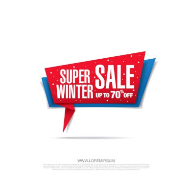 Kış indirimi afişi