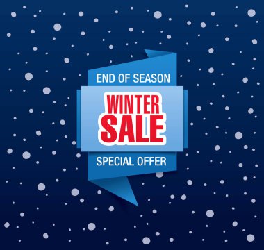 Kış indirimi afişi