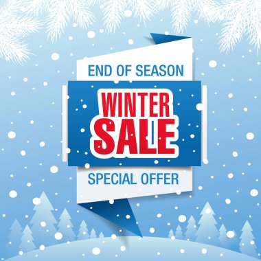 Kış indirimi afişi