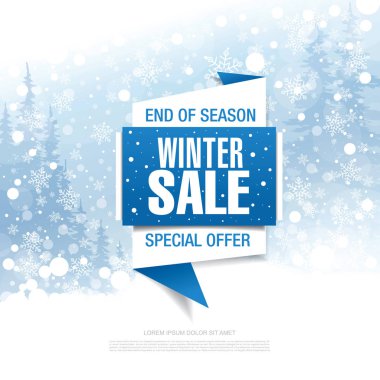 Kış indirimi afişi