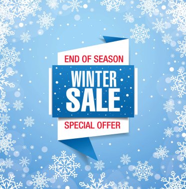Kış indirimi afişi